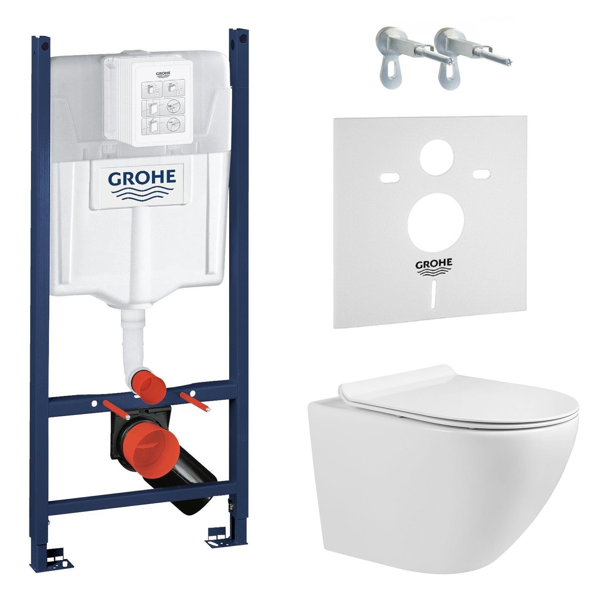 Комплект инсталляции Grohe Rapid SL 13-06-055M+3884000G с унитазом (98873)