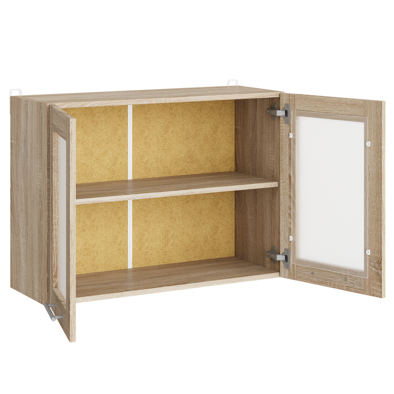 Кухонный модуль Эверест Эко Нова 80 Верх Витрина 800х575х296 мм Сонома/Сонома (ЕКО-502)