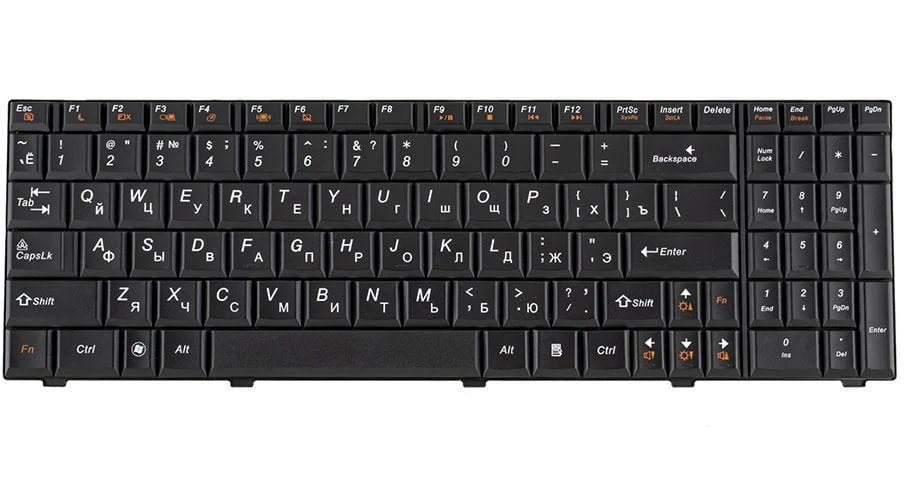 Клавиатура для ноутбука Lenovo IdeaPad G565 Черный (182590)