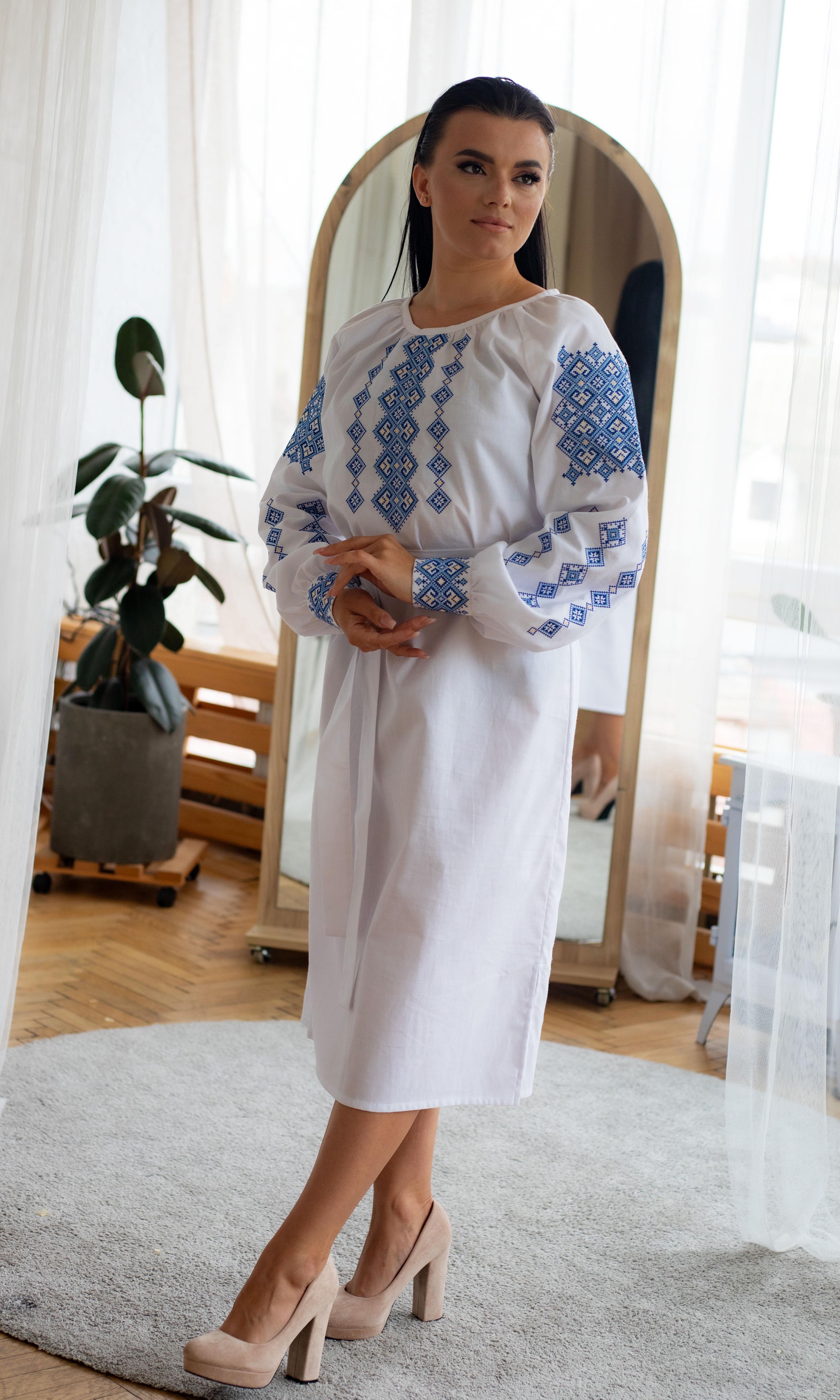 Сукня-вишиванка жіноча Вишиваночка р. 42 Білий (1016-3)