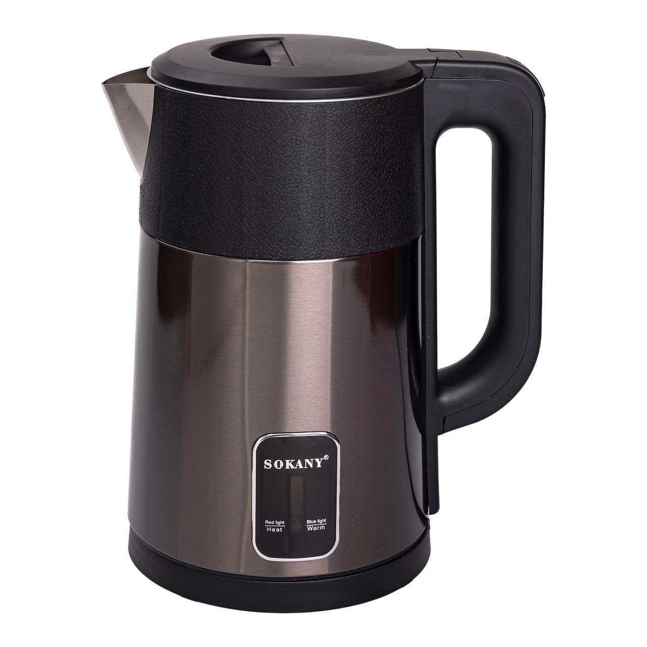 Електрочайник Sokany SK-09017 1500 Вт 2,5 л Шоколадний (SK-09017GR) Електрочайник Sokany SK-09017 1500 Вт 2,5 л Шоколадний (SK-09017GR)