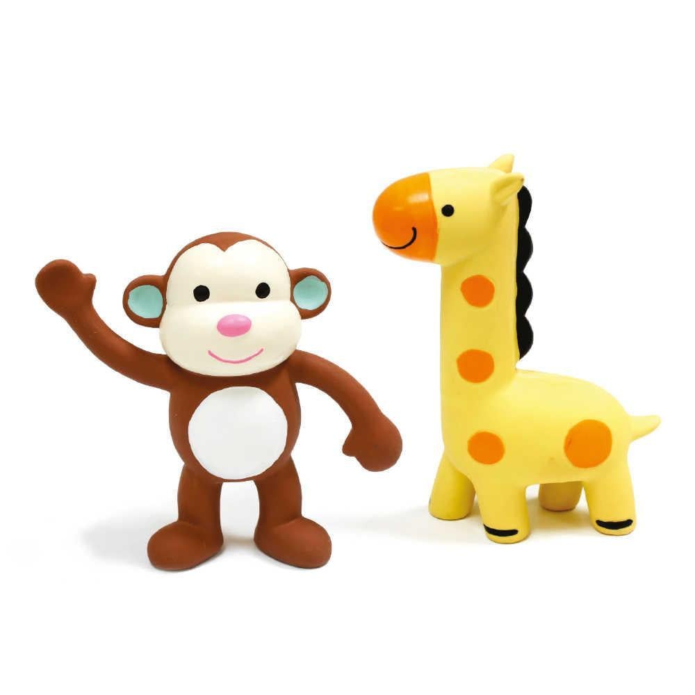 Игрушка для собак Croci Jungle Animals Обезьяна и жираф 15 см с пищалками 2 шт.