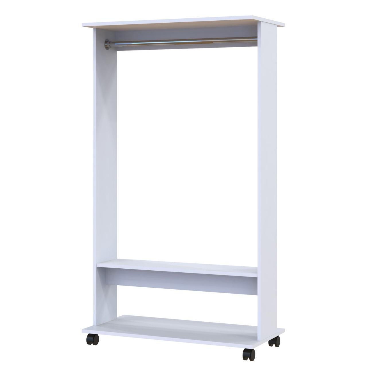 Устойчивая гардеробная передвижная Doros Д2 ЛДСП 85х41,6х150 см Белый (DRS-011422)