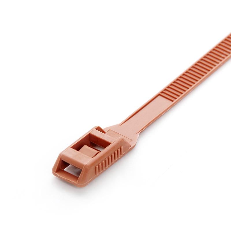 Хомут кабельний пластиковий Apro з низьким профілем замку 8x400 мм 100 шт. Бежевий (1996)