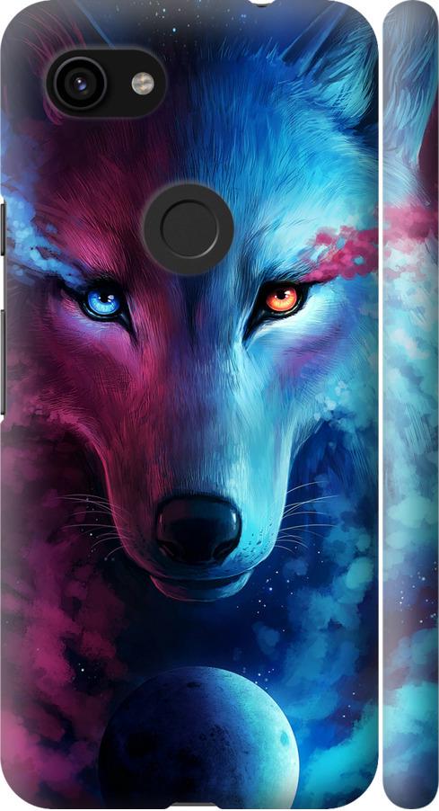 Чехол на Google Pixel 3a Арт-волк (3999m-1700-42517)