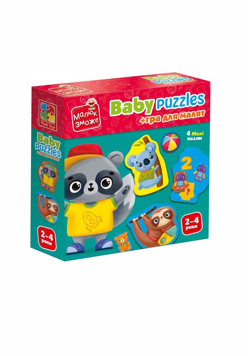 Настольная игра развивающая Vladi Toys VT1722-27 пазлы картонные с игрой Животные Игрушки (4820234765461) - фото 2 Настольная игра развивающая Vladi Toys VT1722-27 пазлы картонные с игрой Животные Игрушки (4820234765461) - фото 2