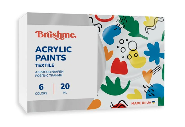 Акриловая текстильная краска Brushme 4001 6 шт. 20 мл AP4001 (AP4001) Акриловая текстильная краска Brushme 4001 6 шт. 20 мл AP4001 (AP4001)