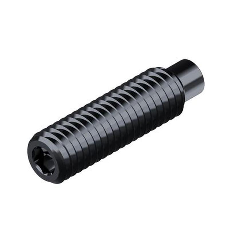 Гвинт установчий з цапфою Metalvis DIN915 М5х8 сталь 450HV оксид під біту HX2.5 50 шт. (9800С0000985008С00)