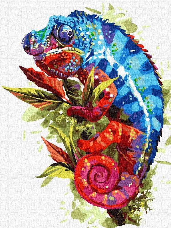 Картина по номерам Ideyka Яркий хамелеон 30х40 см (2824286968)