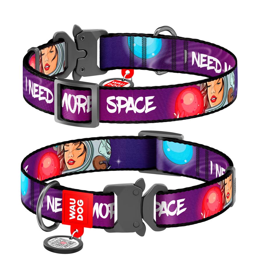 Нашийник для собак з QR-паспортом Waudog Nylon Більше космосу металева пряжка-фастекс XL 25 мм 35-58 см Purple (4508-0126) Нашийник для собак з QR-паспортом Waudog Nylon Більше космосу металева пряжка-фастекс XL 25 мм 35-58 см Purple (4508-0126)