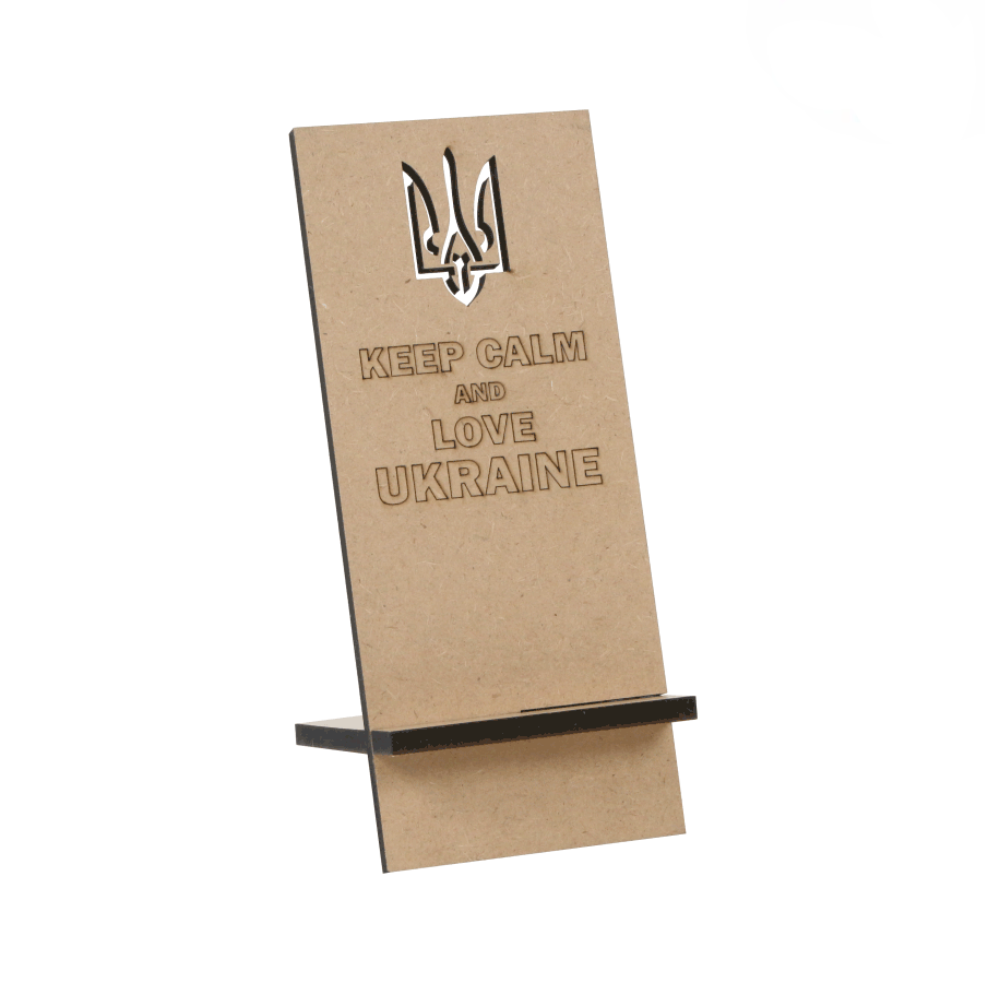 Подставка под смартфон для декупажа Rosa Talent Тризуб 2 МДФ 8х19х11 см (4823100251051)