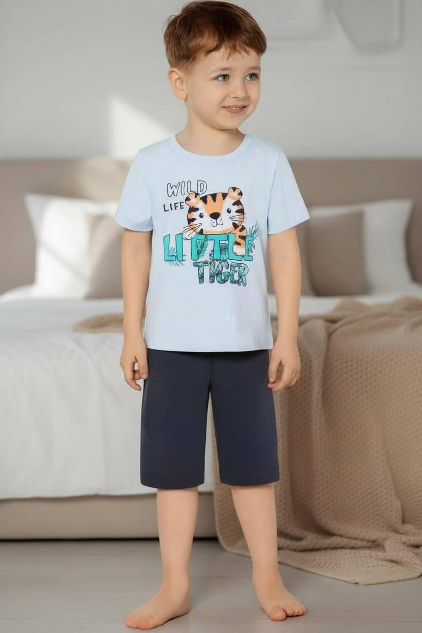 Домашний костюм-пижама для мальчика BAYKAR Little Tiger р. 4 104-110 см 4-5 лет Голубой (9666-207)