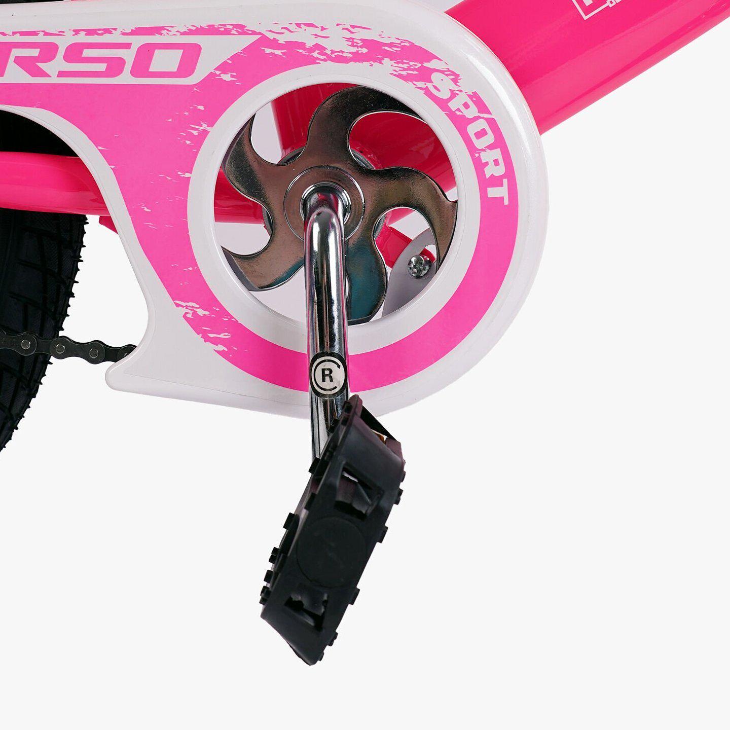 Велосипед двухколесный Corso MAXIS 16" для девочки с корзиной и багажником Малиновый - фото 4 Велосипед двухколесный Corso MAXIS 16" для девочки с корзиной и багажником Малиновый - фото 4