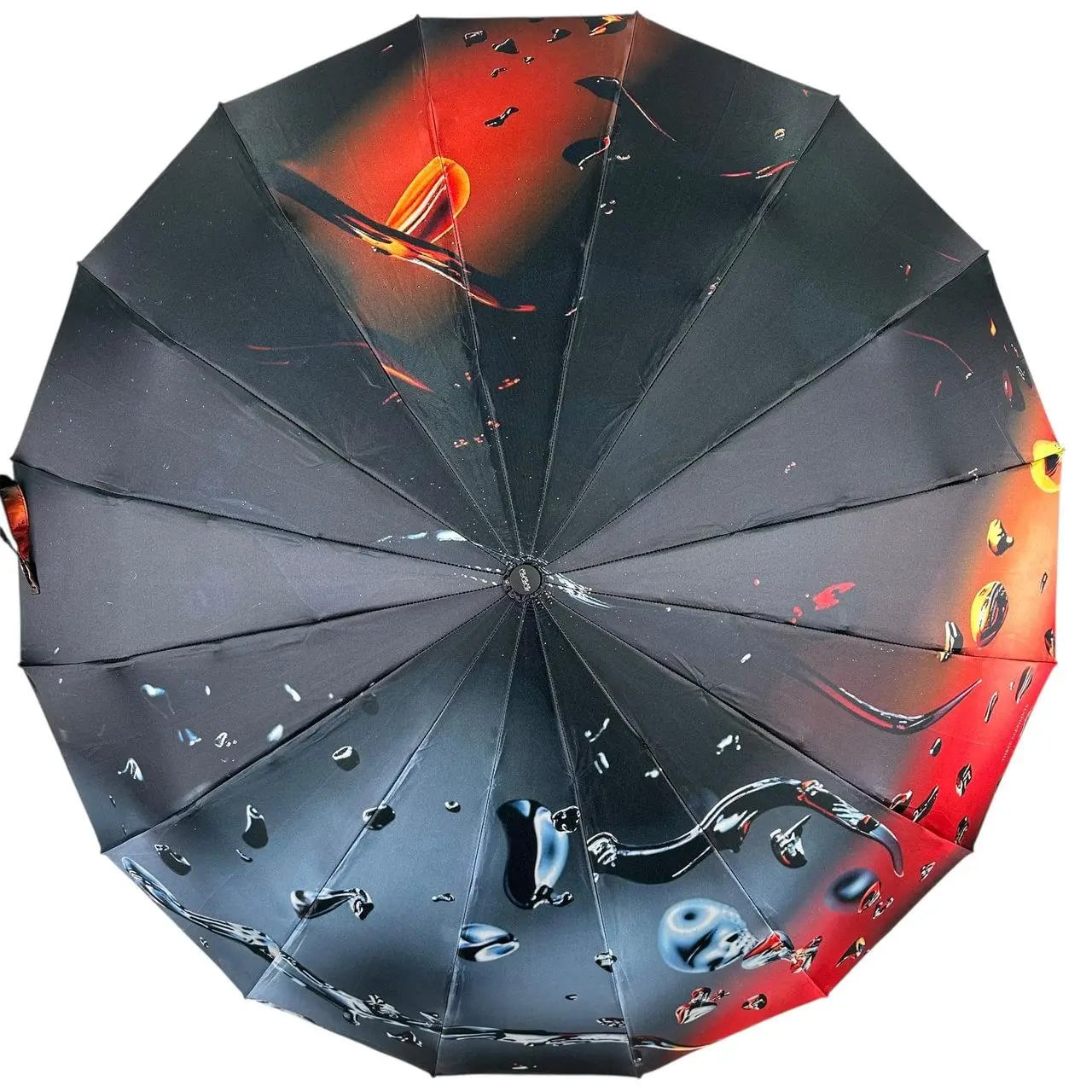 Зонтикик автомат Три Слона женская на 16 карбоновых усиленных спиц сатиновый купол 105 см Черный (7521 -02)