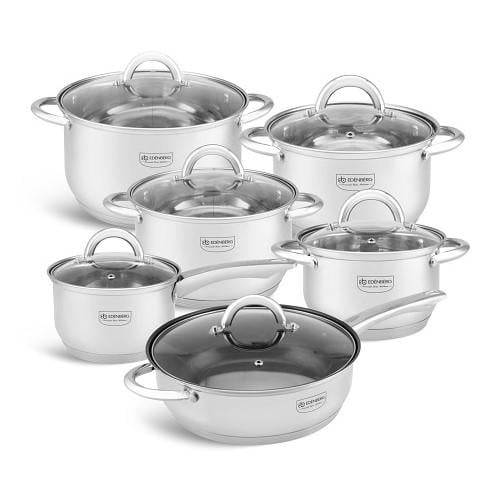 Набір посуду Edenberg EB-4001 з 5-ти шаровим дном нержавіюча сталь 12 пр. (EB-4001)