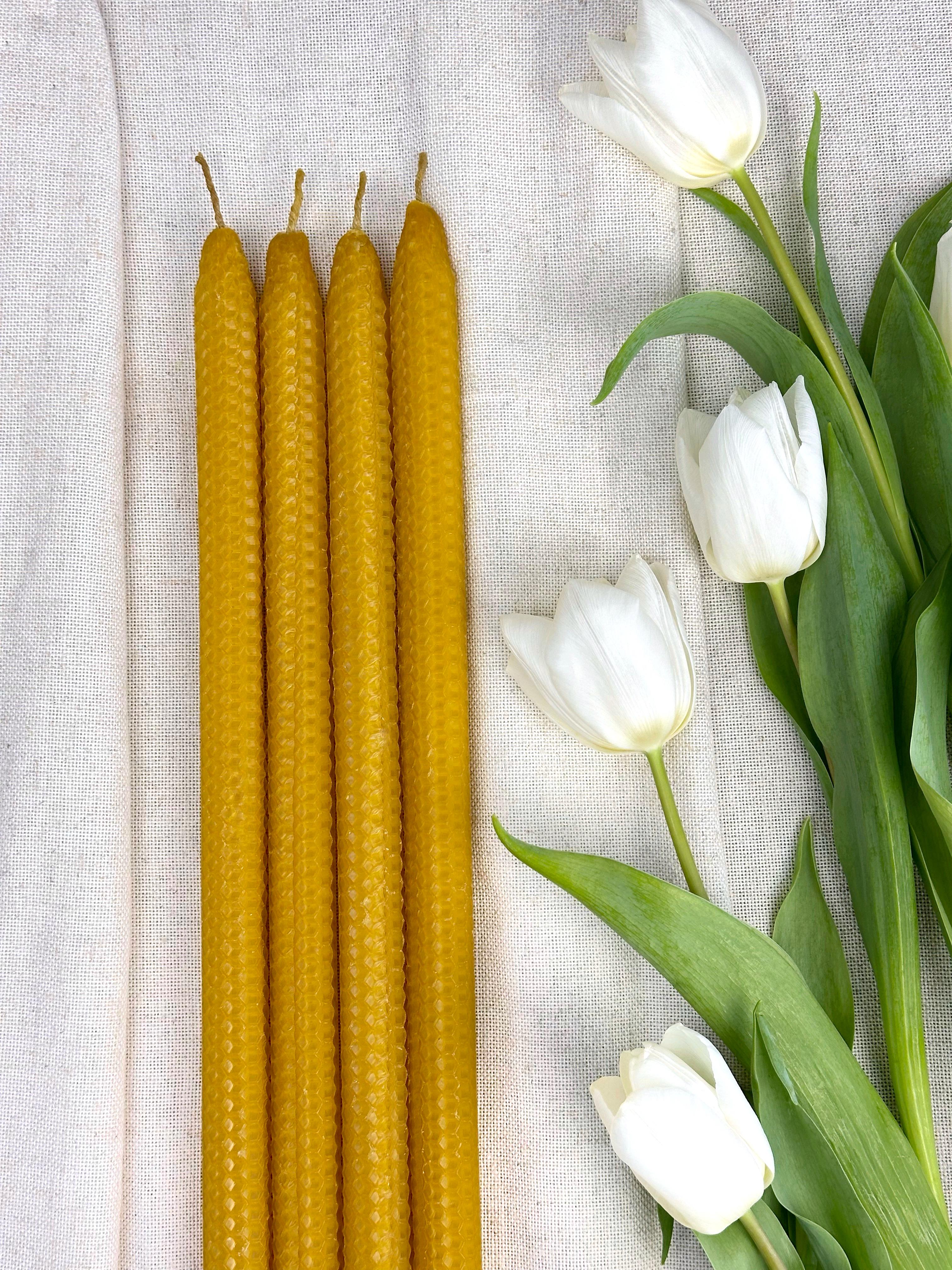 Набор пасхальный свечи с натурального пчелиного воска 42х2,5 см 4 шт. (4001-52)