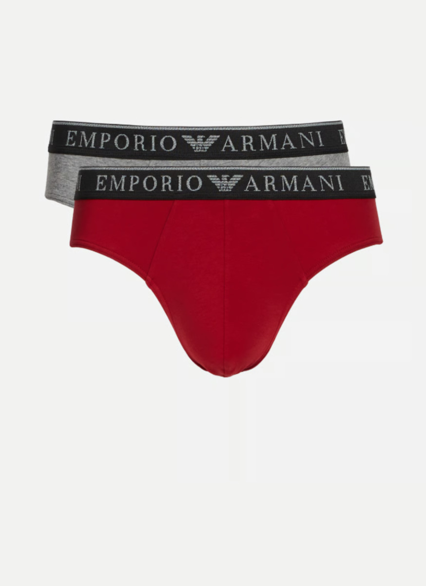 Трусы мужские слипы Emporio Armani 2 шт. L Красный/Серый (EM000251-gr-red) Трусы мужские слипы Emporio Armani 2 шт. L Красный/Серый (EM000251-gr-red)