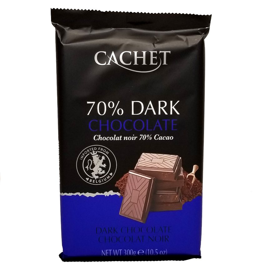 Шоколад Cachet Dark екстра чорний 70 % какао 300 г (20584642)