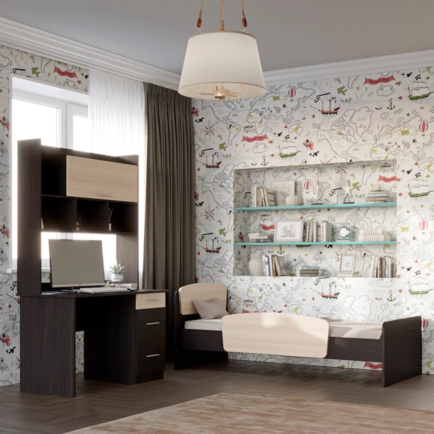 Спальня дитяча Еверест Бриз-8 Венге/Дуб молочний (ЕВ20488) - фото 2