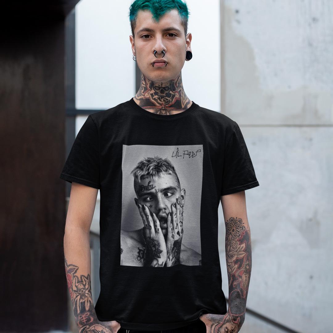 Футболка унисекс Lil Peep Crazy Eyes Poster S Черный (0000012069)