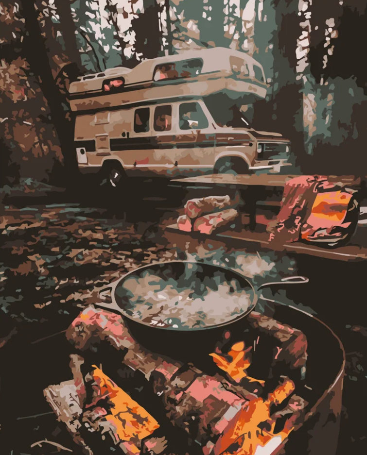 Картина по номерам Strateg Отдых на природе 40x50 см (DY235)