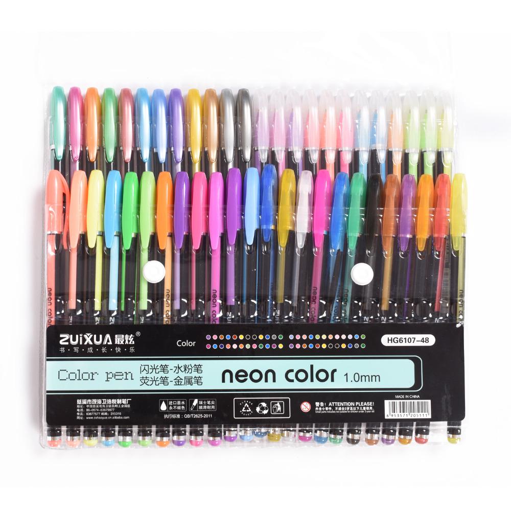 Набор гелевых ручек Bianyo Neon Color 48 шт. (HG6107-48)