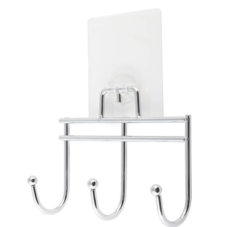 Гачки для ванної кімнати Smart Sticker Besser KM-0169 потрійний Хром (NA001532) Гачки для ванної кімнати Smart Sticker Besser KM-0169 потрійний Хром (NA001532)