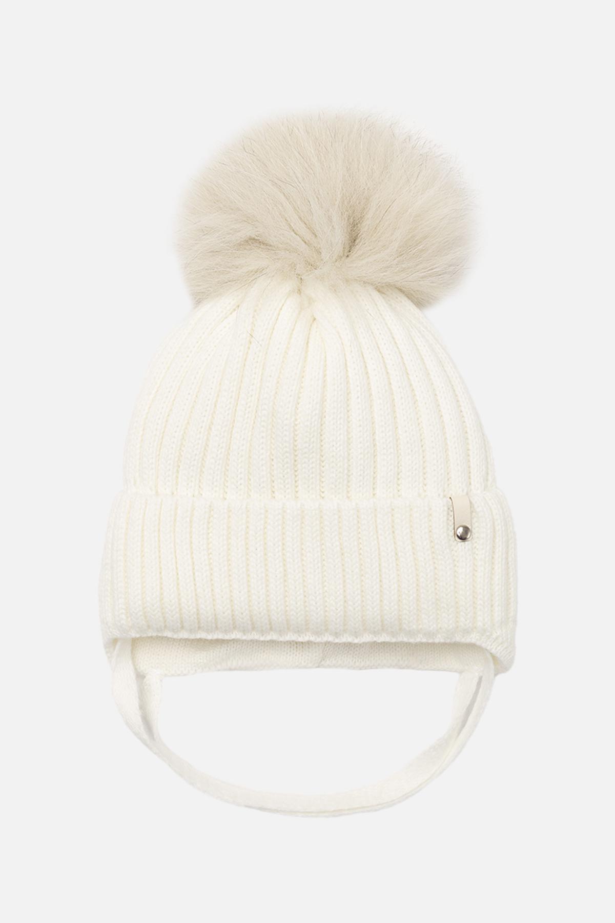 Шапка для девочки 42-44 см Молочный (ЦБ-00263341)