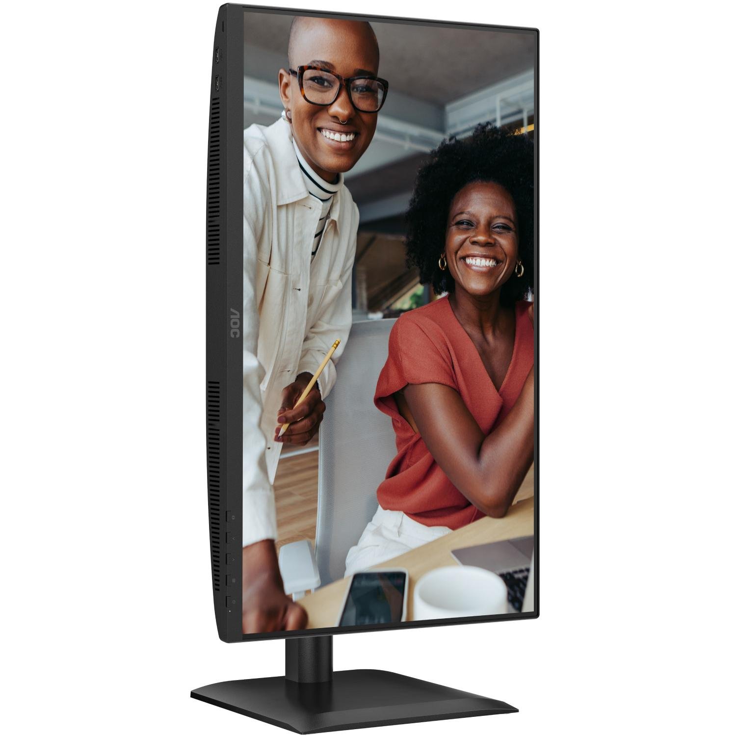 Монитор AOC 24E4U 23,8" IPS 120 Гц HDMI DP USB-hub HAS Pivot колонки Black (24E4U) - фото 10