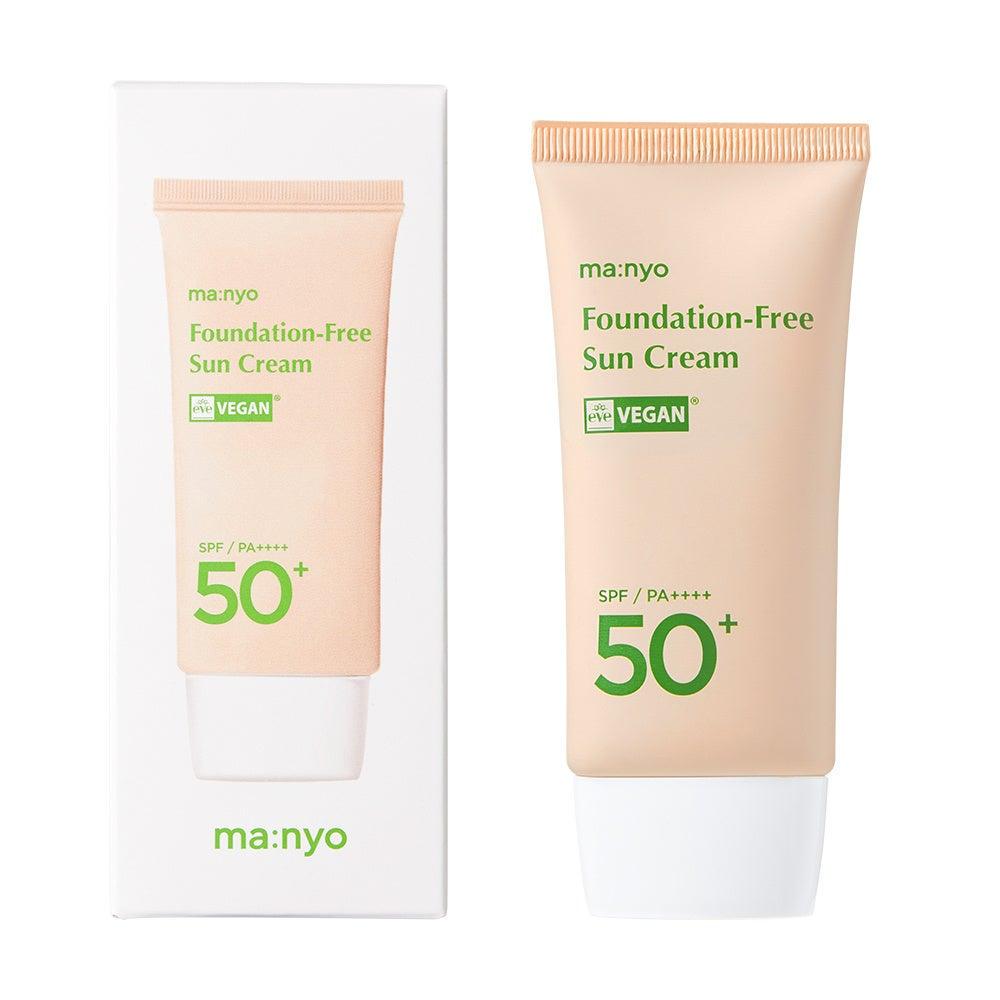 Крем сонцезахисний Manyo Factory Foundation Free Sun Cream SPF/PA++++ 50+ з тонувальним ефектом 50 мл (8809730954094) - фото 2