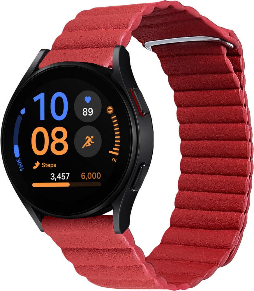 Ремешок кожаный Genis для Galaxy Watch FE 40 мм Red (39316-2D)