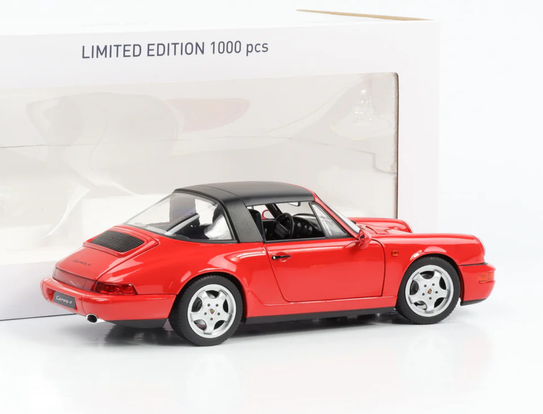 Модель автомобіля Norev 1:18 Porsche 911 964 Carrera 4 Targa Limited Edition Red (187325) - фото 2