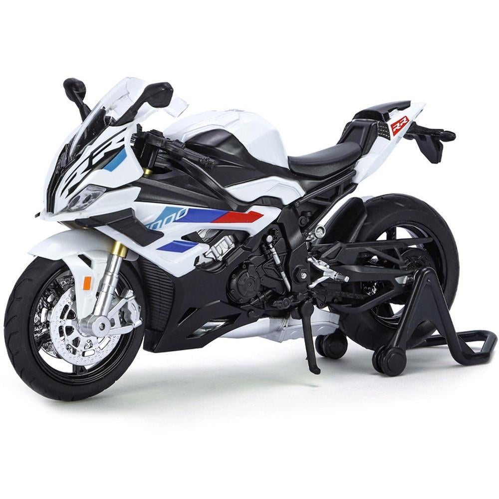 Игрушечный мотоцикл BMW S1000RR 1:12 металлопластик/звук/амортизация/резиновые колеса (28443632)