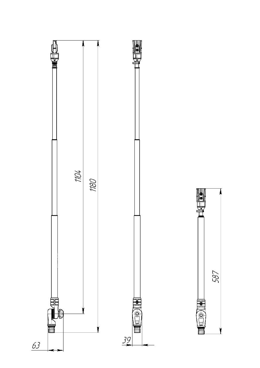 Телескопический штатив Borika FASTen Lf1100 для портативных навигационных огней LONAKO 1,1 м Черный (01.08.006.01.04) - фото 2