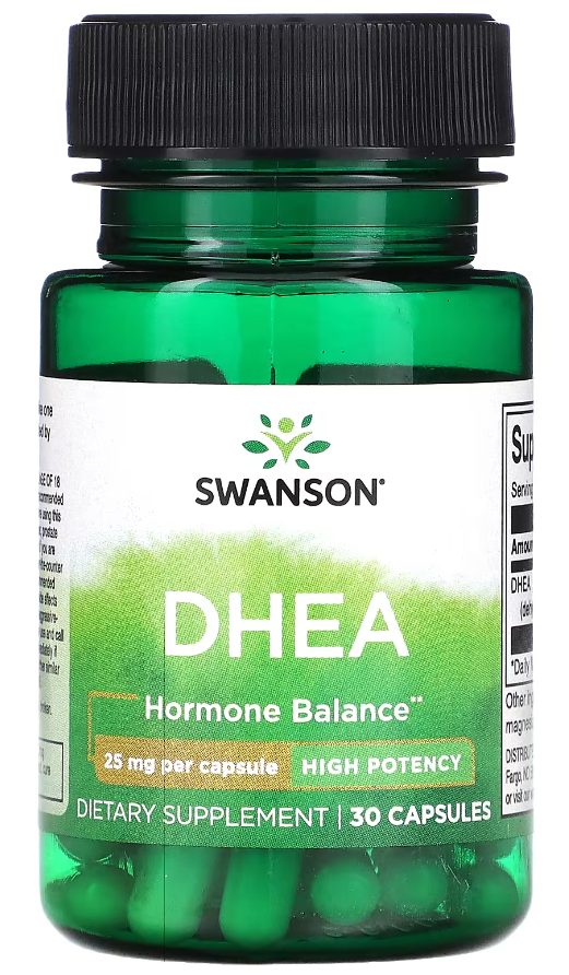 Стимулятор тестостерона Дегидроэпиандростерон/ДГЭА Swanson DHEA High Potency 25 мг 30 капсул