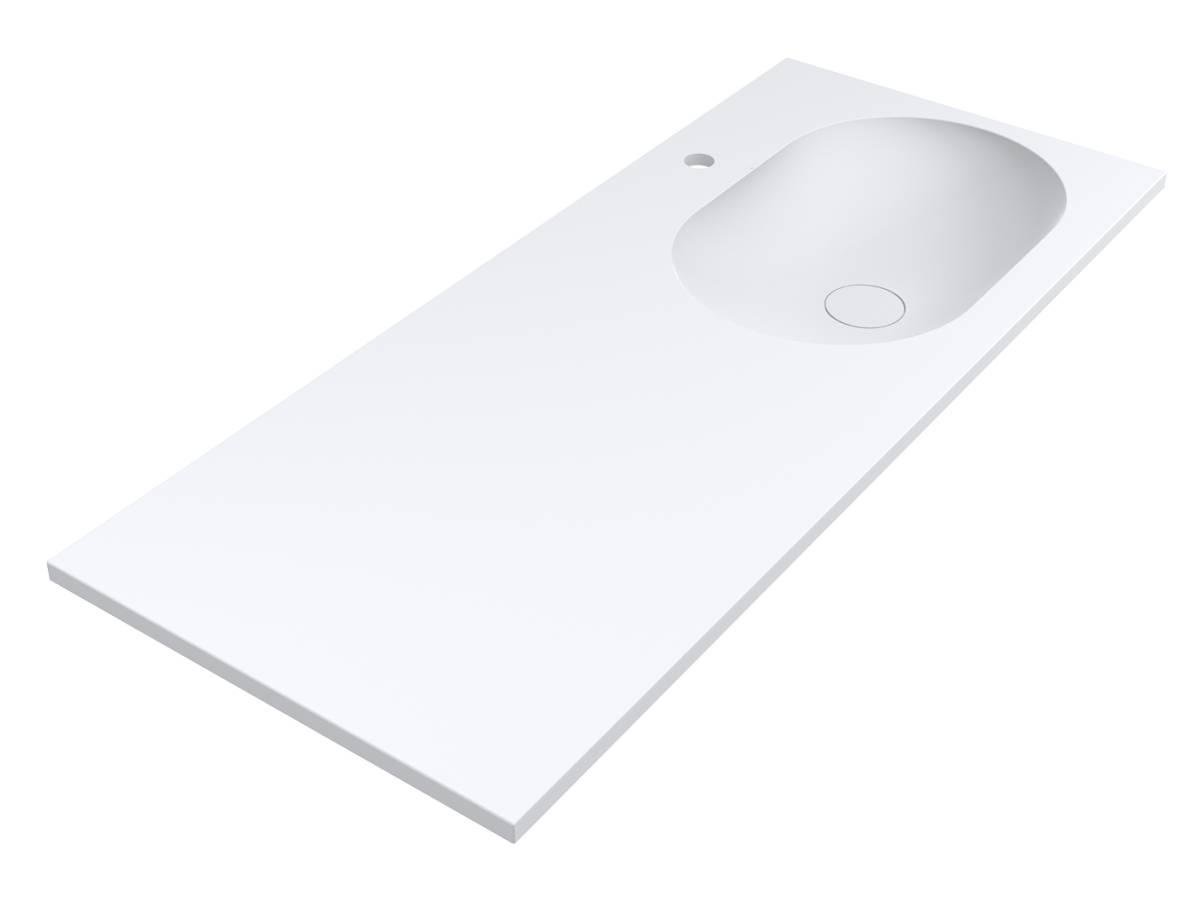 Умивальник Miraggio NEW YORK R MIRASOFT з литого мармуру матовий Білий (84185)