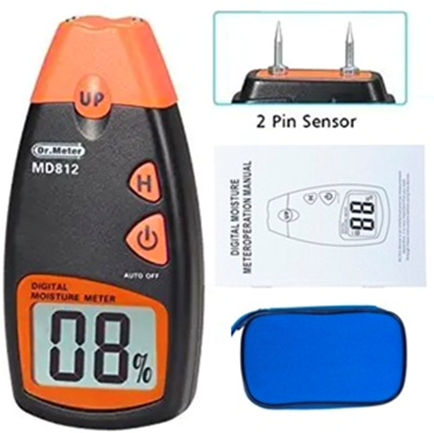 Вологомір цифровий Dr.Meter MD-812 для деревини з кроною 9В та чохлом - фото 3 Вологомір цифровий Dr.Meter MD-812 для деревини з кроною 9В та чохлом - фото 3