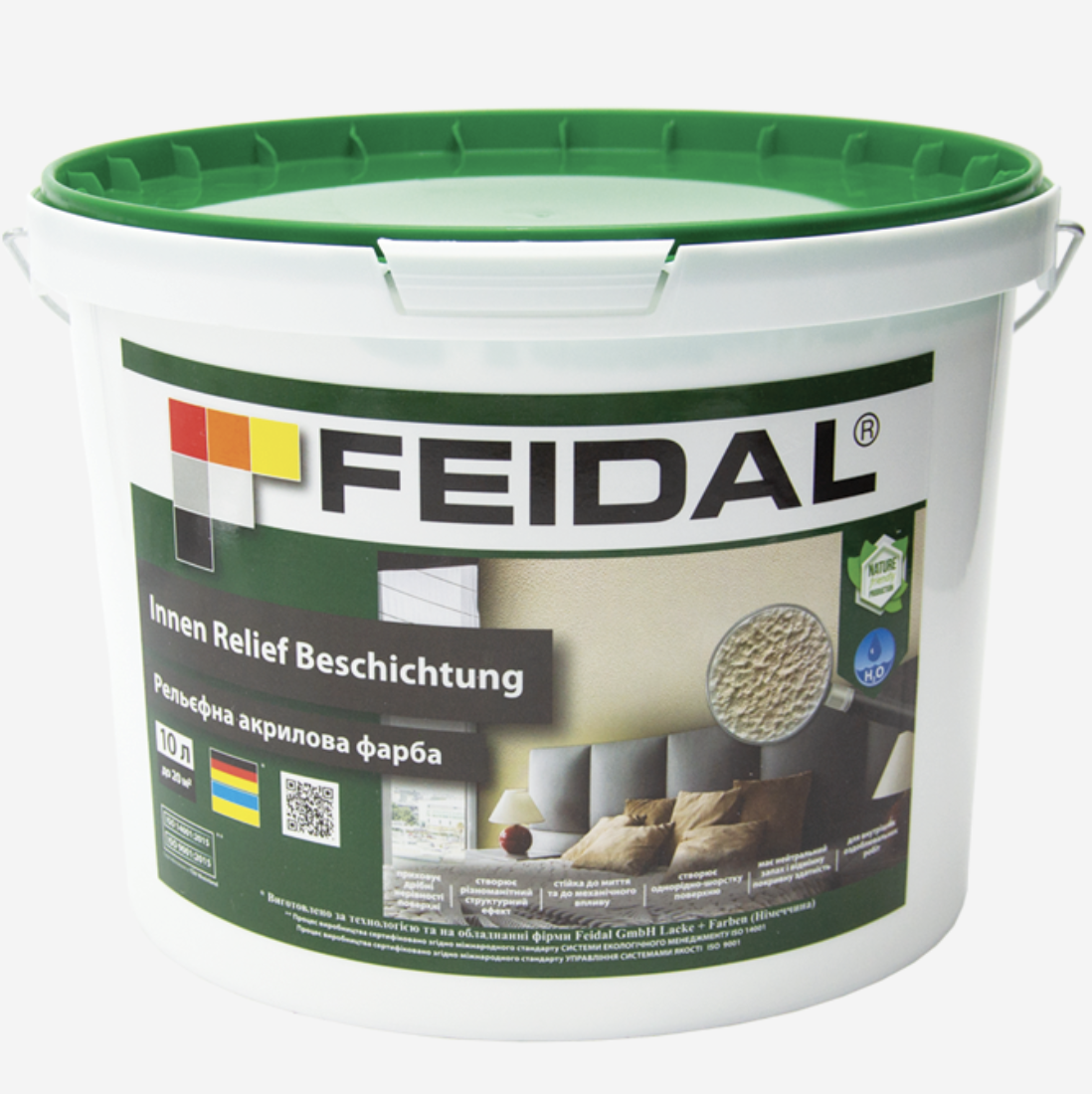 Фарба рельєфна Feidal Innen Relief Beschichtung 10 л Тонована (27581914)