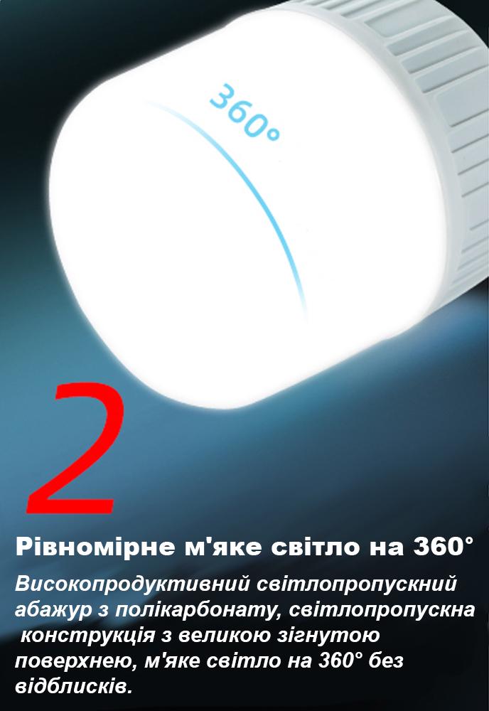 Лампа підвісна акумуляторна Wen Way WK023-1042 LED 100 Вт 6000 мАг Білий (10217980) - фото 5