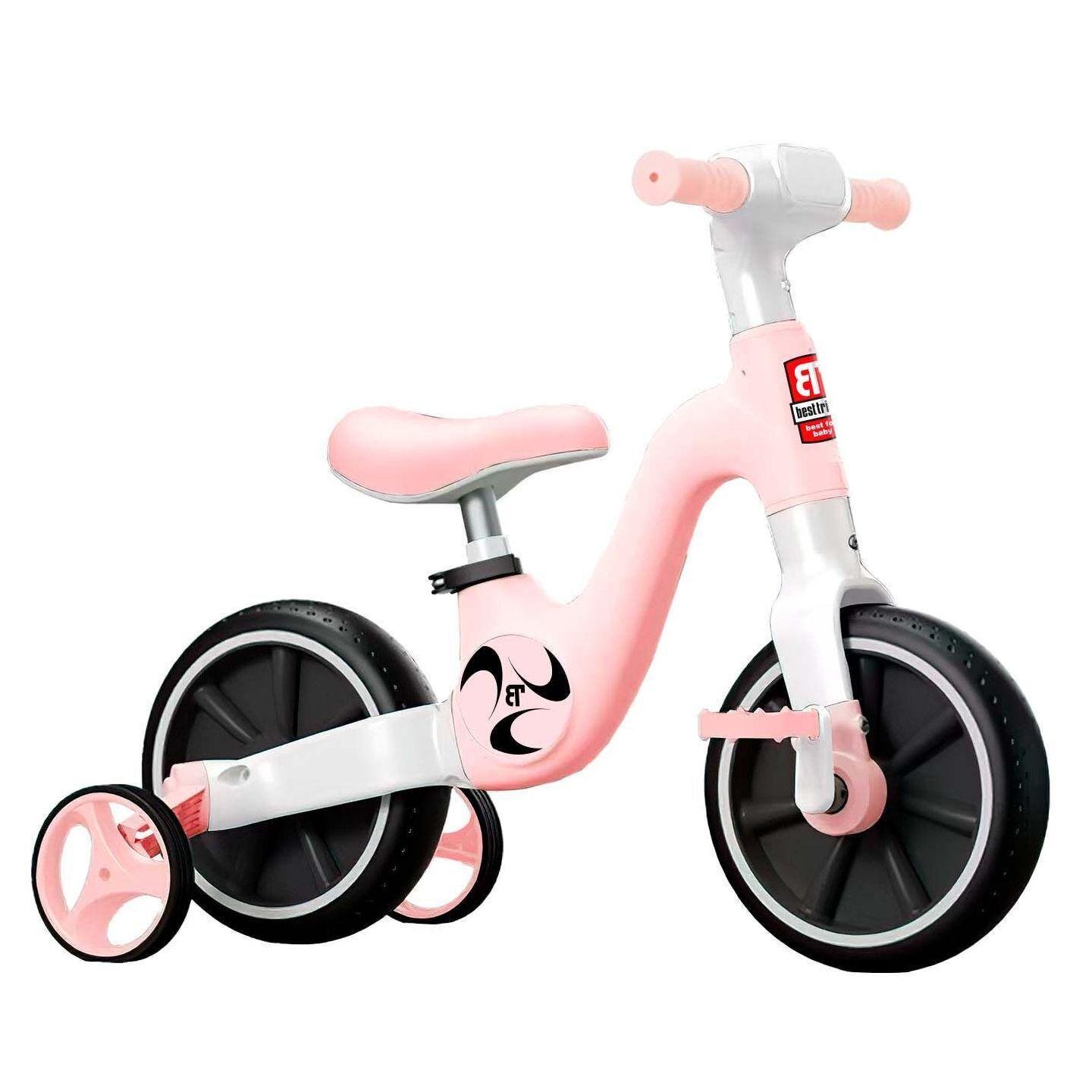 Дитячий велосипед-біговел трансформер Best Trike BT 2в1 з фарою Рожевий (28593025) - фото 1 Дитячий велосипед-біговел трансформер Best Trike BT 2в1 з фарою Рожевий (28593025) - фото 1