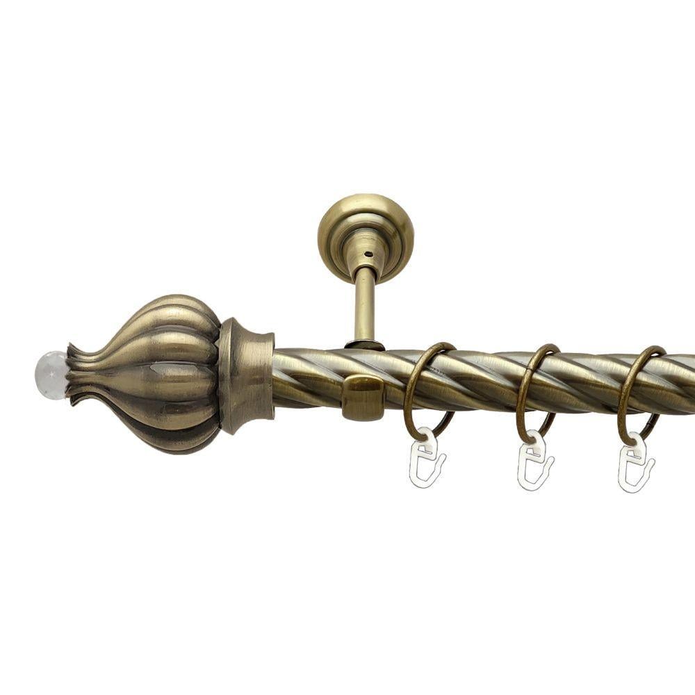 Карниз Orvit Таджа-Кристалл однорядный скрученный 160 см Антик (00-00017739)