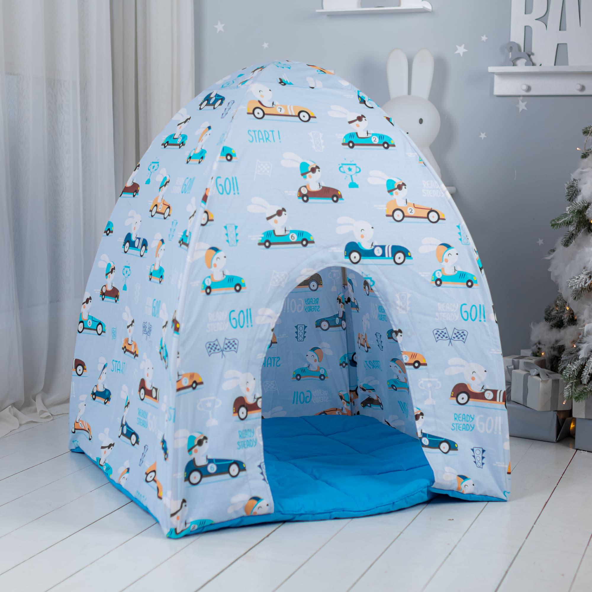 Дитячий ігровий намет-вигвам Машинки 92х92х115 см (471525c7)