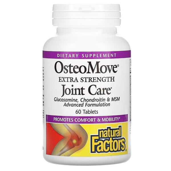 Комплекс для суставов Natural Factors OsteoMove Extra Strength Joint Care Glucosamine Chondroitin & MSM 60 таб. (000027068) Комплекс для суставов Natural Factors OsteoMove Extra Strength Joint Care Glucosamine Chondroitin & MSM 60 таб. (000027068)