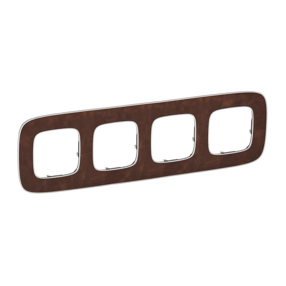 Рамка четырехместная Legrand Valena Allure Кожаный (754454)
