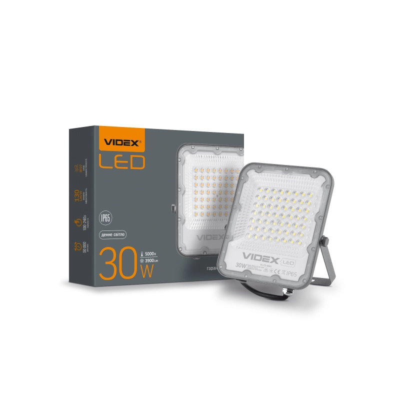 Прожектор LED Videx Premium 30W 5000K 220V Gray (VL-F2-305G)