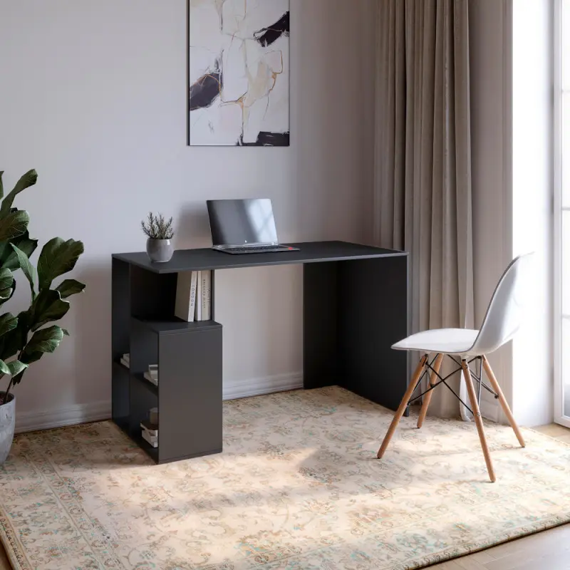 Стіл комп'ютерний з полицями Джеко 1200/3 Антрацит (26631040) - фото 2 Стіл комп'ютерний з полицями Джеко 1200/3 Антрацит (26631040) - фото 2