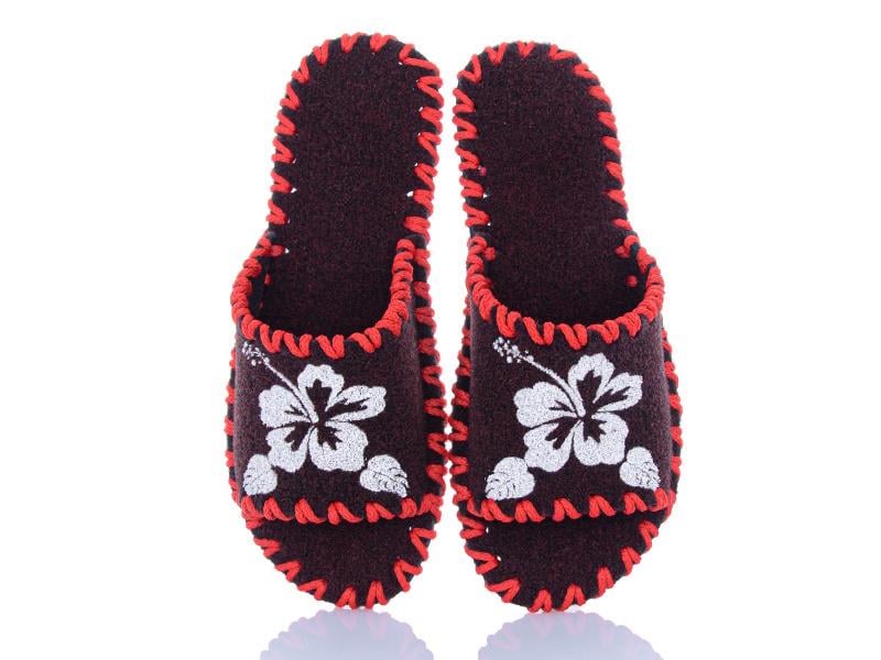 Тапочки фетровые женские VENDS 242 р. 40-41 Бордовый
