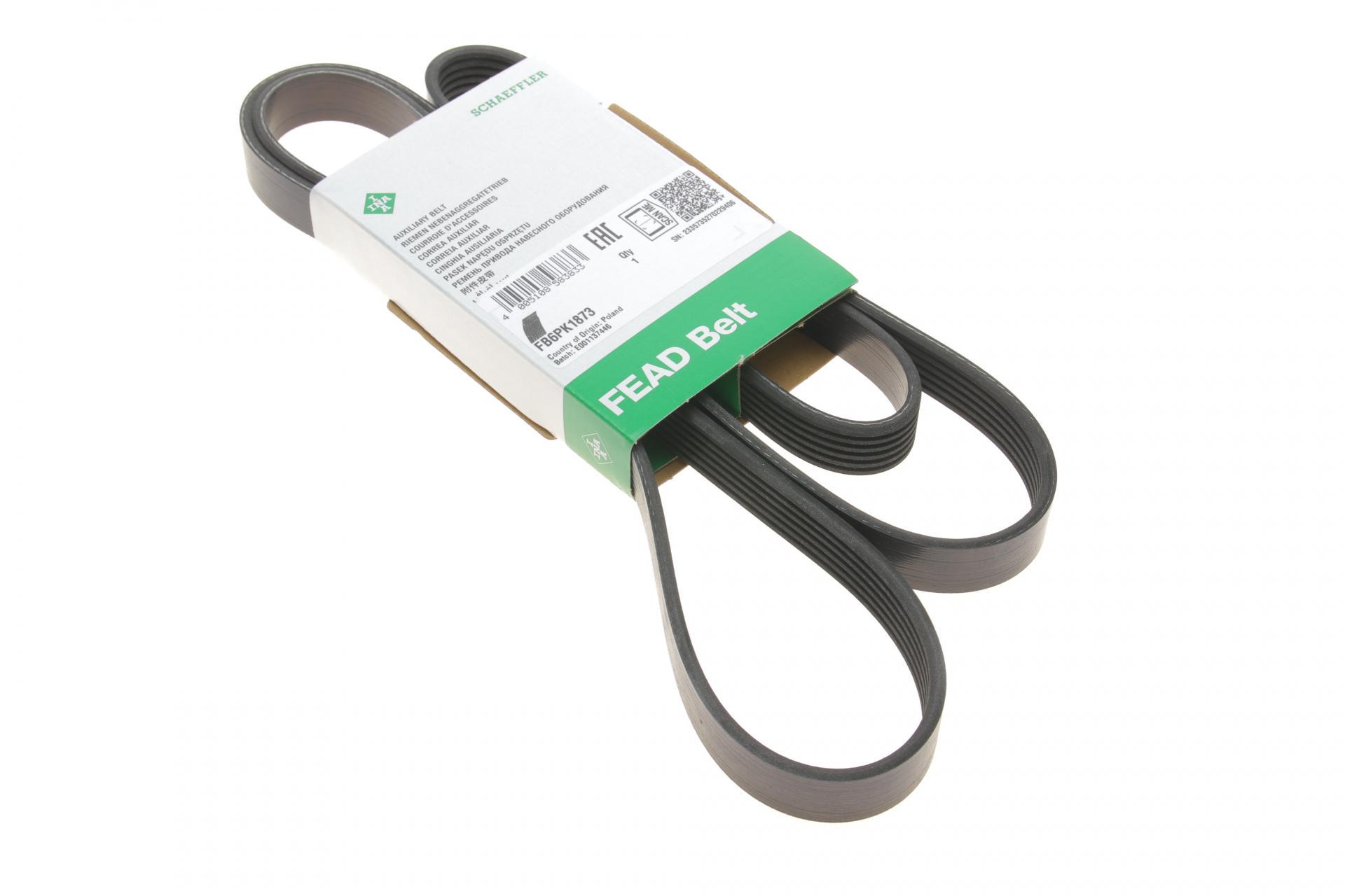 Ремень генератора INA Audi/BMW/Chevrolet/MB/Opel FB 6PK1873