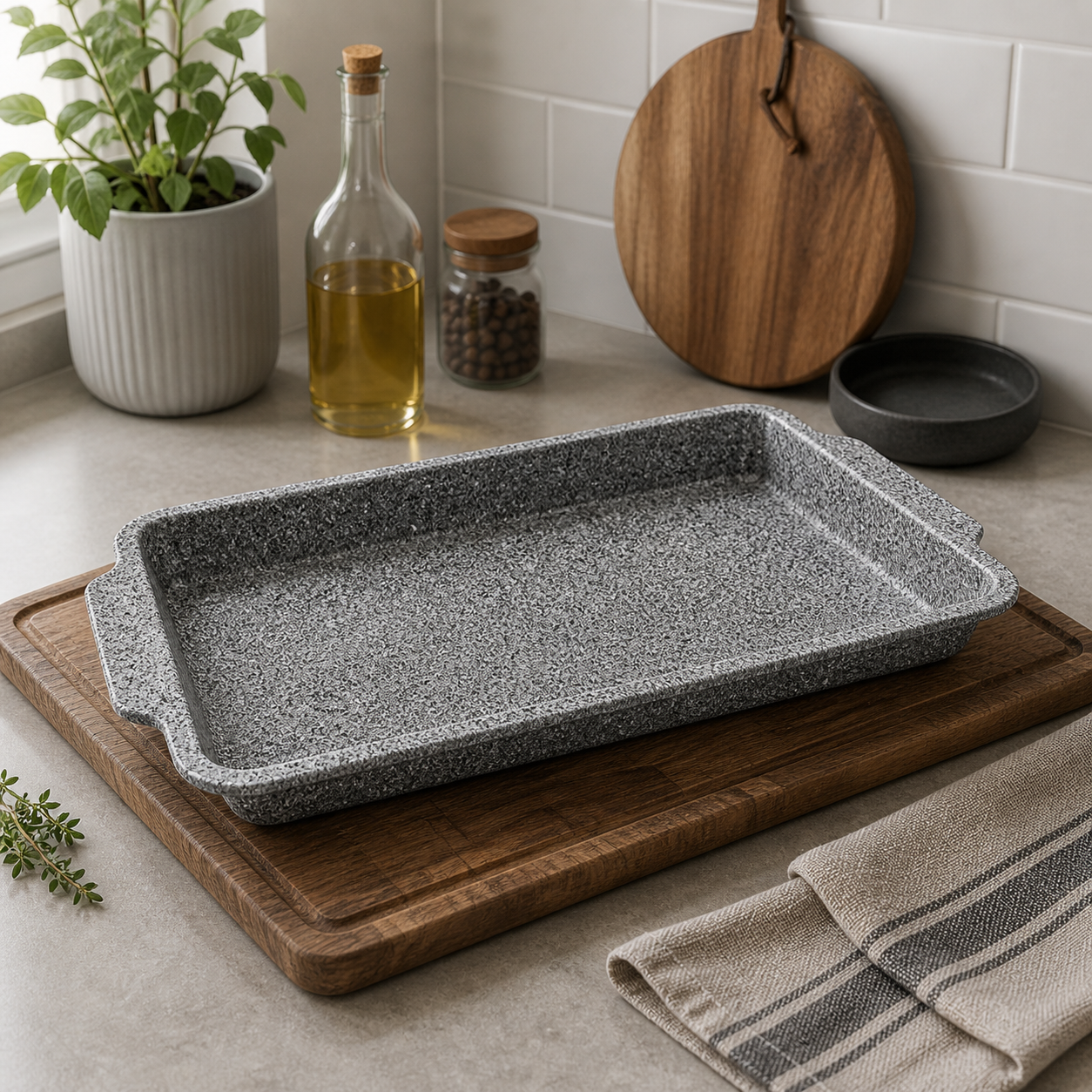 Форма для выпечки прямоугольная Maestro MR-1126-36 Granite 36×23×5 см антипригарная (0474)