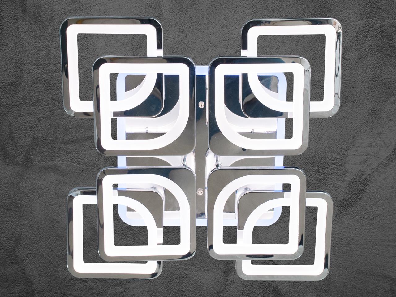 Люстра с диммером и LED подсветкой HS8060-4+4HR-LS 130W на 20 м2 Хром (1488828967) - фото 3 Люстра с диммером и LED подсветкой HS8060-4+4HR-LS 130W на 20 м2 Хром (1488828967) - фото 3